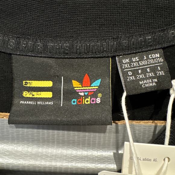 Adidas x Pharrell Williams Basics Human Race Black T-Shirt HB8817 Men's 2XL NWT - Picture 2 of 9